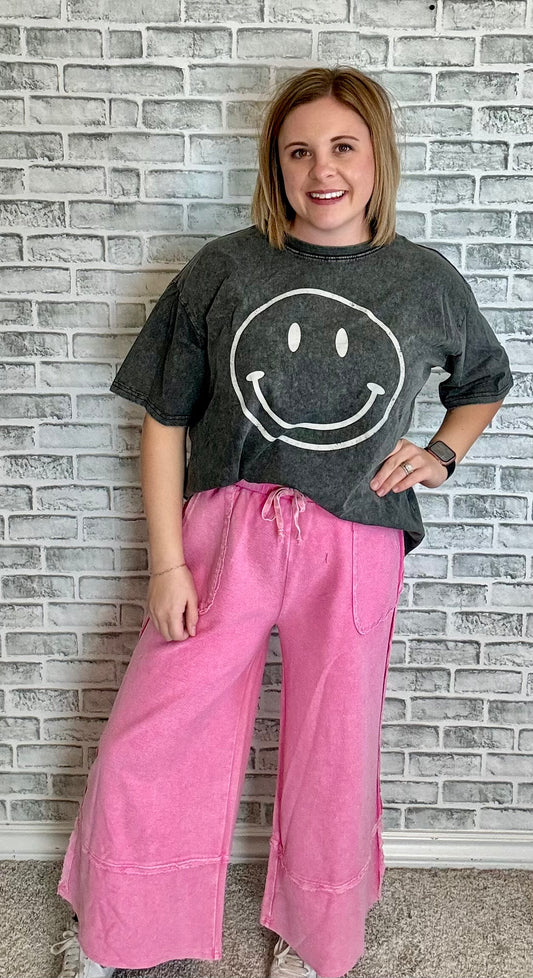 HOT PINK WIDE LEG PANT