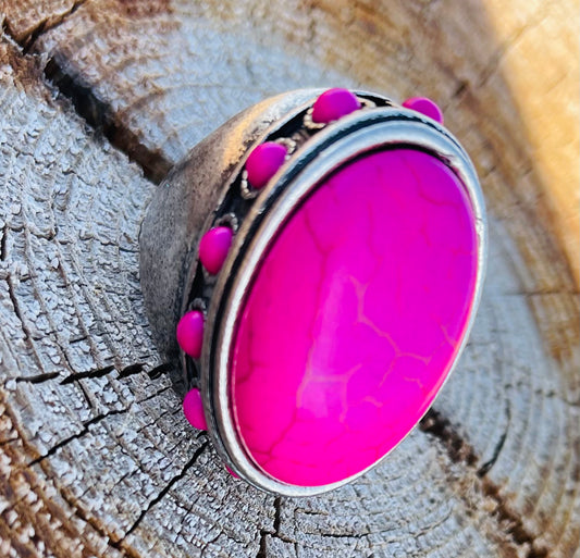 PINK OVAL RING